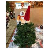 Talking and singing Christmas tree, moves his eye lashes and mouth with sensor, works fine