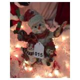 Wooden Snowman with kids