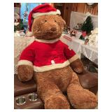 Very plump and round Christmas Teddy bear that is life size and huggable but also very loveable, your Grandkids will love it. Made in 2005