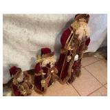 3 Christmas Wizards decked out in their robes and chains, 28 inch, 18 inch and 14 inch.