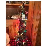 A special 26-inch skinny lighted Christmas tree – vintage