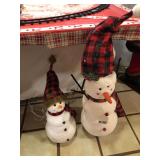 2 vintage 24-inch Snowmen