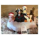 Barn Yard animals singing Christmas songs in their original voices w/ sensor, Vintage.