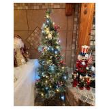 58 inch frosted and lighted Christmas tree w/box