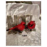 NOEL action figures with 2 Cardinals chirping Christmas songs