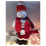 18-inch Snowman all dressed up in Christmas outfit
