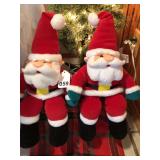 Huey and Dewey Santas, really old, just bop them on the head and they say silly things about Christmas, they work great
