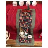 38-inch runner w/ 2 Elves, a Snowman and a red delivery truck, delivering a Christmas tree