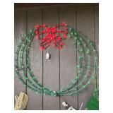 Lighted 36 inch wreath with bow, works great