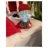 Fiber optic Snowman plays 8 different songs, works great-vintage w/box
