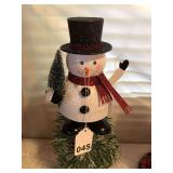10-inch Bobble bouncing Snowman-vintage