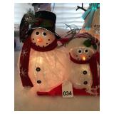 Mr. and Mrs. Snowman that is fiber optic
