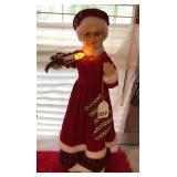 Vintage Animated 28" Mrs. Clause that lights, moves and plays 8 Christmas songs w/box