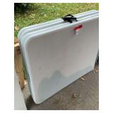 2 – 6 ft. x 30 inch folding tables, white