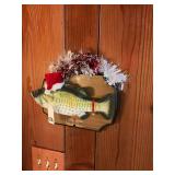 Christmas singing bass all decked out in his outfit, works great