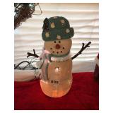 18-inch fiber optic Snowman-works great and is vintage w/box