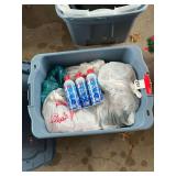 Tote full of individually bagged Christmas light strands with all working-various colors