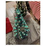 Blue lighted Christmas tree 15-inch w/box