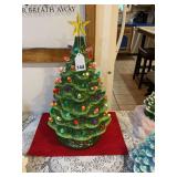 24-inch electric ceramic Christmas tree with colored lights w/box