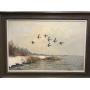 Framed George Stevens Oil on Canvas Painting