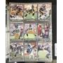 Binder of football cards