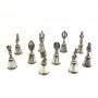 (10) Sterling Silver Christmas Bells *total