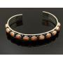 Sterling silver with agate cuff bracelet