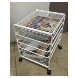 Rolling Wire Craft Cart w/ Punches & Supplies