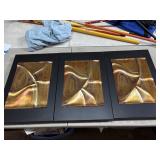 3D Abstract Copper Tone Wall Art Pieces