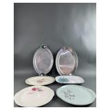 Union Made Ballerina Floral Platter & Tray Lot