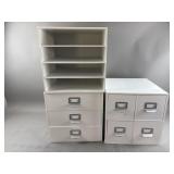 3 Modular Craft Cubes W Scrapbook Supplies