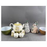 Homer Laughlin Teapot Pyrex Bowls, & More