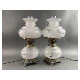 Vintage Accurate Casting Hurricane Lamps