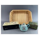 Sweet Enamel Asian Trinket Box & Decor