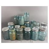 Vintage Aqua Ball Canning Jars + More
