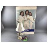 Vtg Victorian Lamp, BeeGees Poster & More