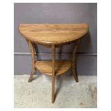 Wooden Half Circle Console Table