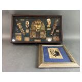 Egyptian Shadowbox & Framed Papyrus