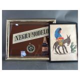 Vintage Negro Modelo Bar Sign & Mexican Art