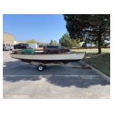 Vintage Wooden Sailboat (Daysailer) w/ Trailer
