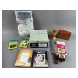 Gold Standard Bowls, Vtg Shaver Curtain & More