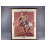 Vtg Framed South Western Art Print