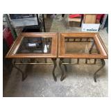 Vintage Wood Accent Side Tables