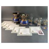 Egyptian Franklin Mint Statues & Palace Vases