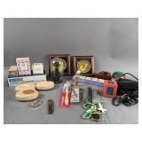Faux Framed Butterflies, Vtg Avon Race Car & More