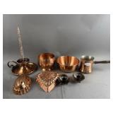 Decorative Copper Pieces With Lucite Candle