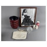 Pretty Lady Watercolor, Beaded Purse & More