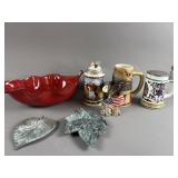 Budweiser Beagle Stein, Metal Leaf Trays + More