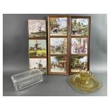 Holland/Dutch Decorative Tiles & Depression Glass