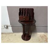 Dark Wooden Side Table & Desk Organizer